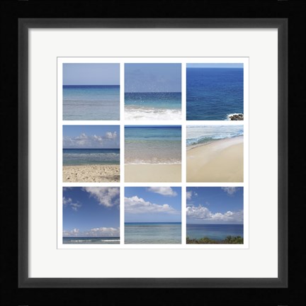 Framed Beach Collage Print
