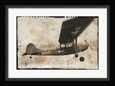 Framed Army Plane Print