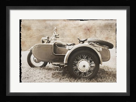 Framed Ural Motorcycle 2 Print