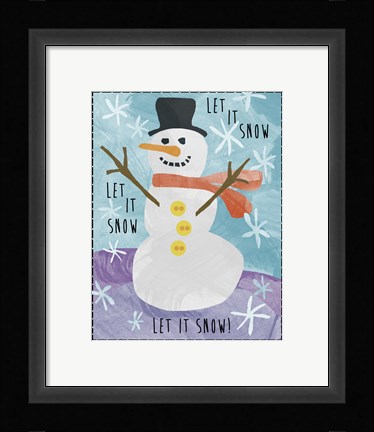 Framed Let it Snow Print