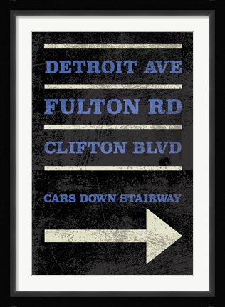 Framed Cleveland Print