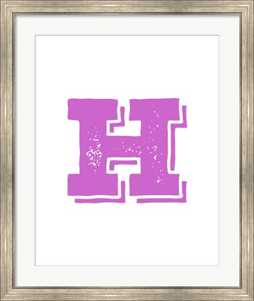 Framed H in Pink Print