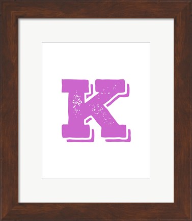 Framed K in Pink Print