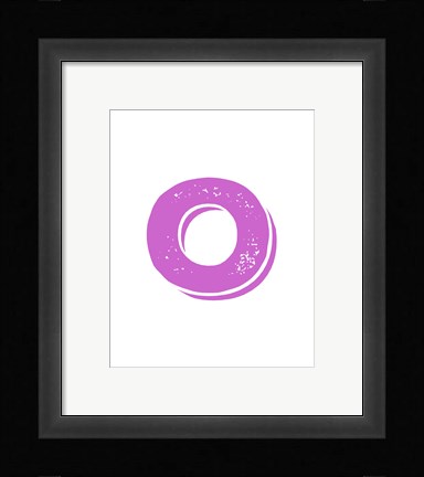 Framed O in Pink Print