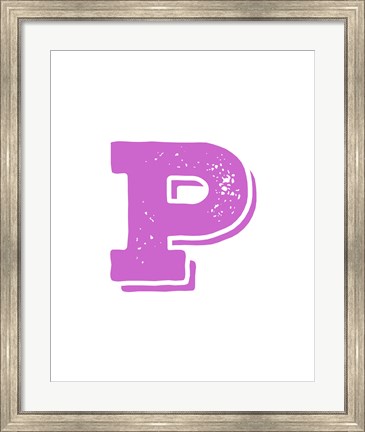 Framed P in Pink Print