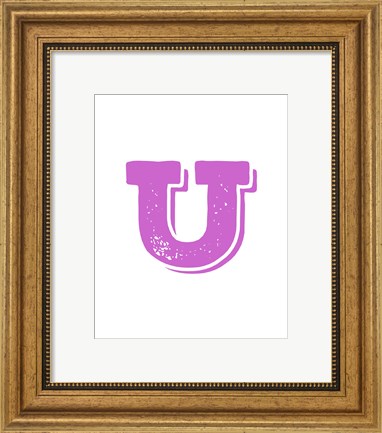 Framed U in Pink Print