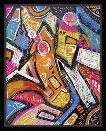 Framed Butterflies Effect Print