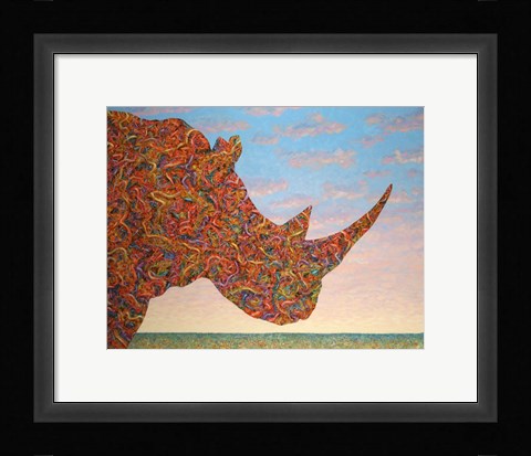 Framed Rhino-Shape Print