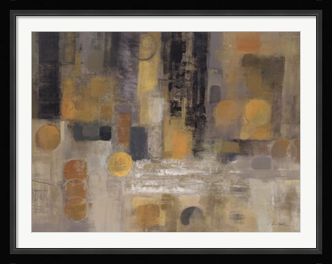 Framed Raindrops on the Street Print