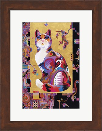 Framed Pythagoras&#39; Cat Print