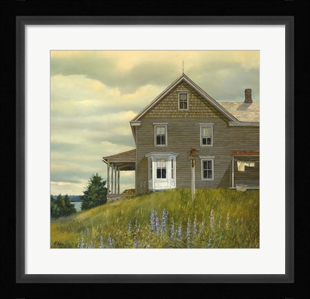 Framed Door yard Lupines Print