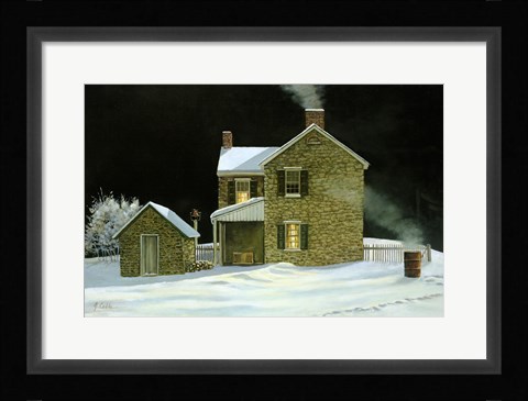 Framed Warming Barrel Print