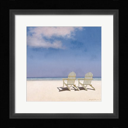Framed Beach Chairs Print