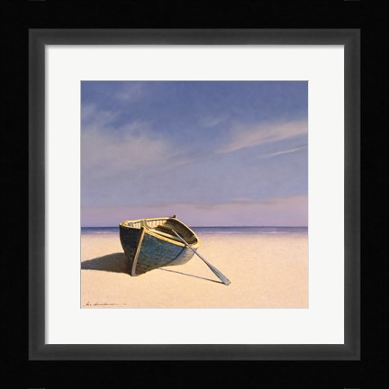Framed Beached Boat 1 Print