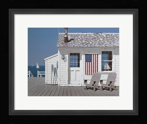 Framed Dockside Flag Print