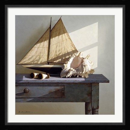 Framed Shell &amp; Sail Print