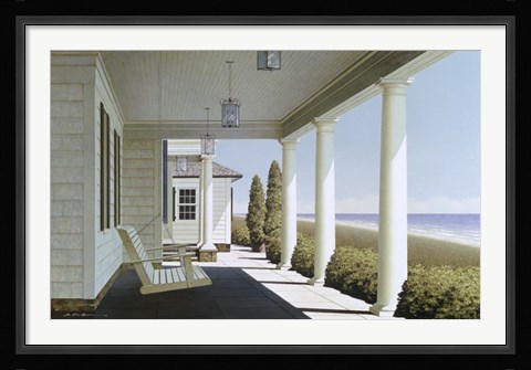 Framed Porch Lights Print