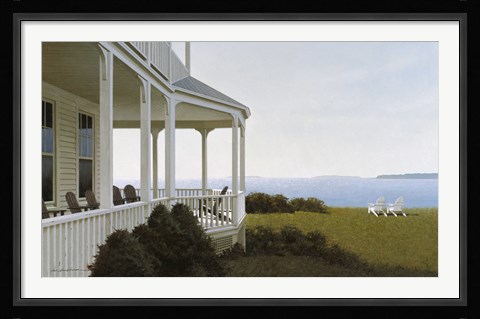 Framed Porch Chairs Print
