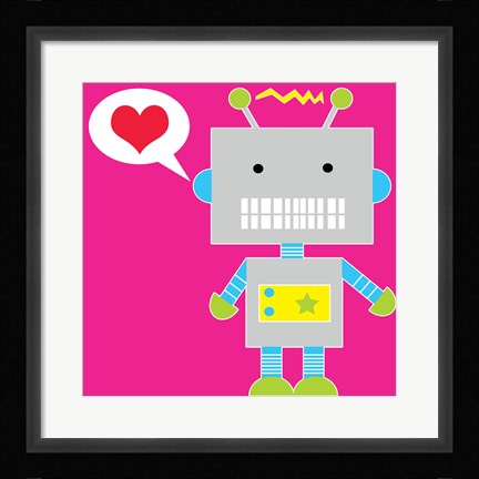 Framed Robot - Pink Print