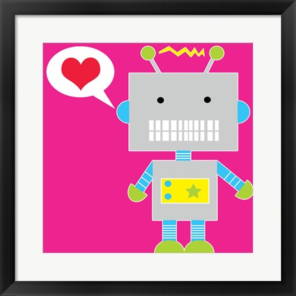 Framed Robot - Pink Print