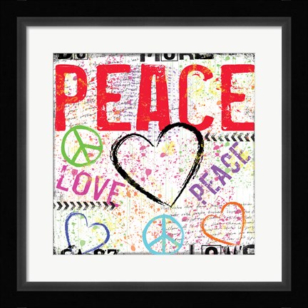 Framed Love and Peace 2 Print