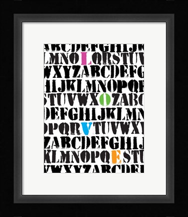 Framed Alphabet Love Print