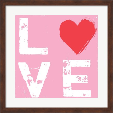 Framed Love - Pink and Red Print