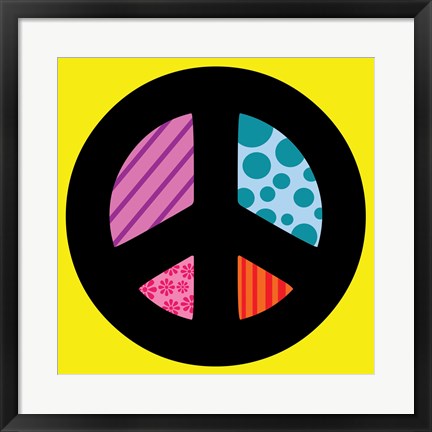 Framed Peace Collage 2 Print