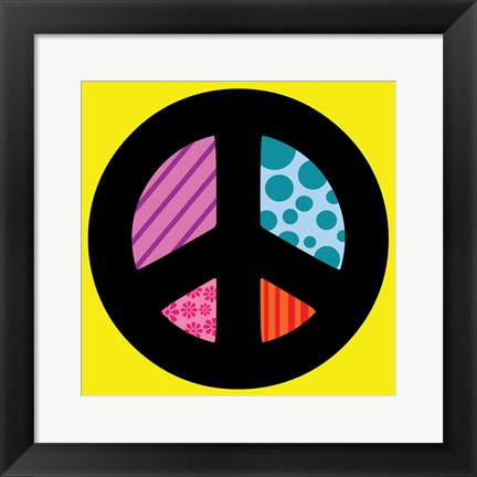 Framed Peace Collage 2 Print
