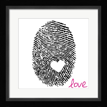 Framed Love Thumbprint Print