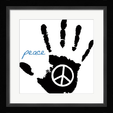 Framed Peace Hand Print