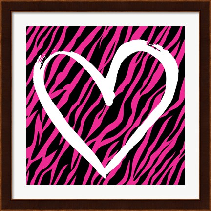 Framed Zebra Love 2 Print