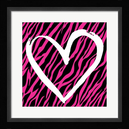Framed Zebra Love 2 Print