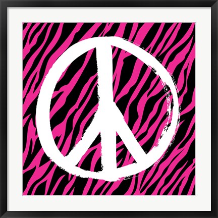 Framed Zebra Peace Print
