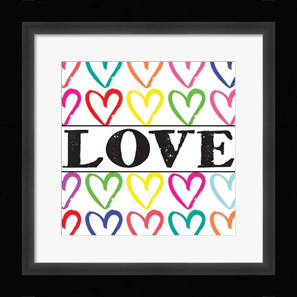 Framed Love Sharpie 2 Print