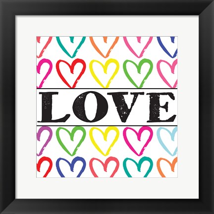 Framed Love Sharpie 2 Print
