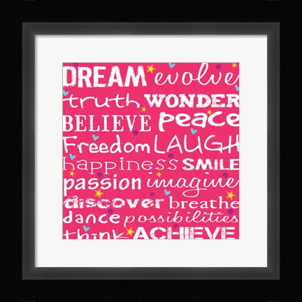 Framed Dream Evolve Truth Print