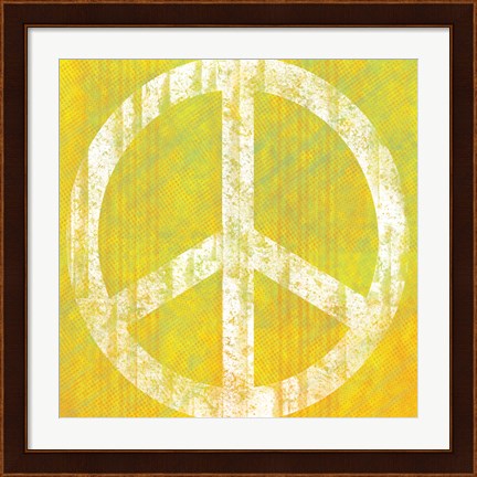 Framed Yellow Peace Print