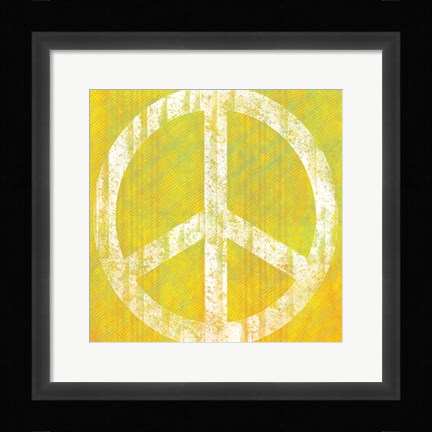 Framed Yellow Peace Print