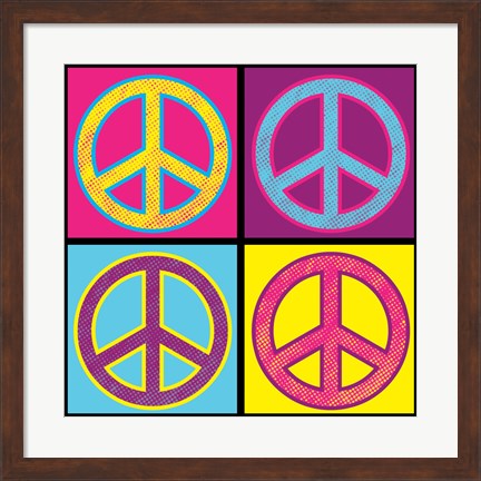 Framed Peace - Colorful Print