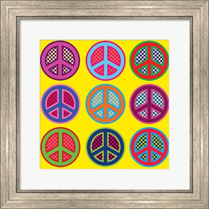 Framed Nine Patch Peace Print