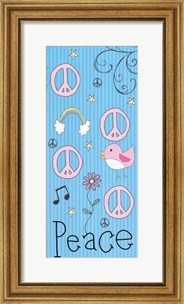 Framed Peace Panel - Blue Print