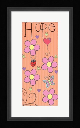 Framed Hope Panel - Orange Print