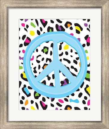 Framed Leopard Peace 2 Print