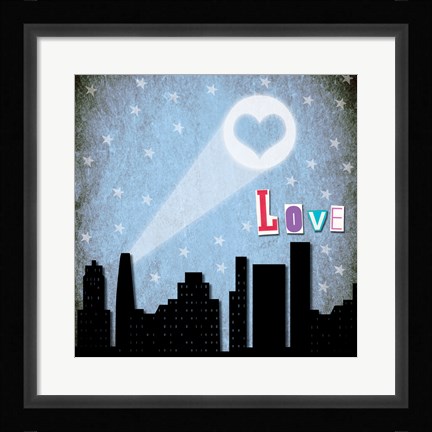 Framed Love Skyline Print