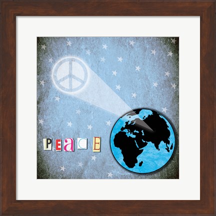 Framed Peace Earth Print