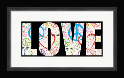Framed Love Graffiti - Color Print
