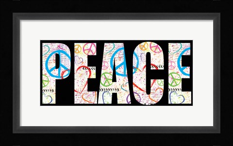 Framed Peace Graffiti - Color Print