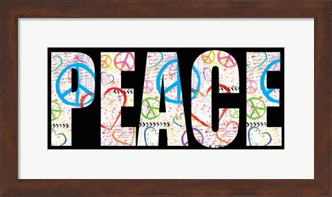 Framed Peace Graffiti - Color Print