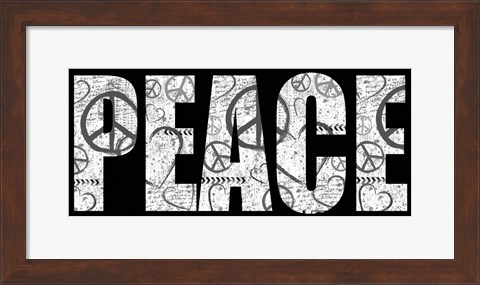 Framed Peace Graffiti Print